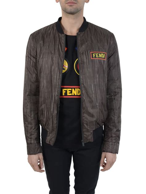 fendi logo bomber jacket|Fendi blazer bomber jacket.